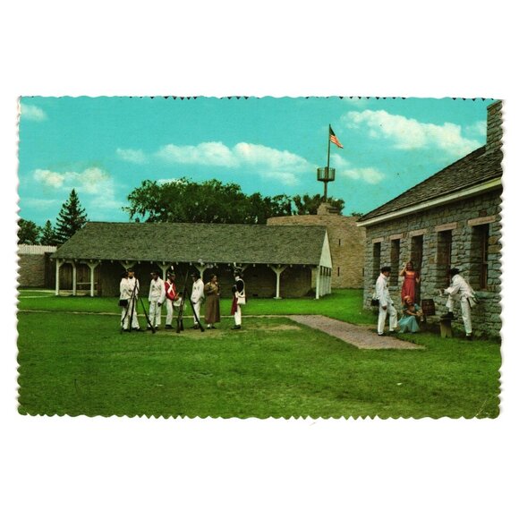 Vintage Postcard Ft. Snelling Restoration Parade Minnesota Historical Society - Picture 1 of 2